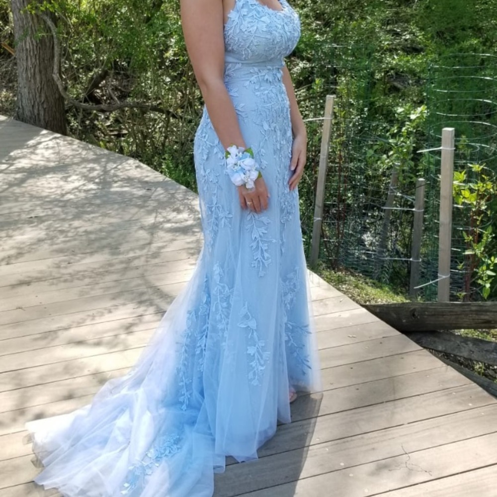 Sherri Hill Blue Prom Dress 52338